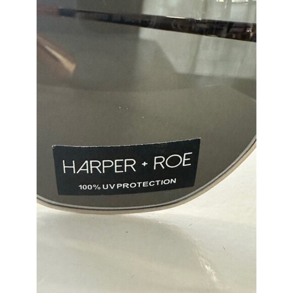 HARPER + ROE Rx’able Sunglasses Shiny Light Gold HR3003 56-18-139 Wire Geometric - Picture 2 of 11